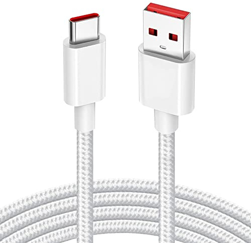 65W Cable para Oppo Find X5/X5 Pro/X5 Lite/X3 X2/X3 Neo,Reno 10 8 Pro 5G/7 6 4/Reno4 Z 5G,A78 A77 A76 A57 A96 A54S A54 A16S A94 A74 A53 A73 A53S A57S,10V/6.5A Vooc Cable Cargador USB Tipo C