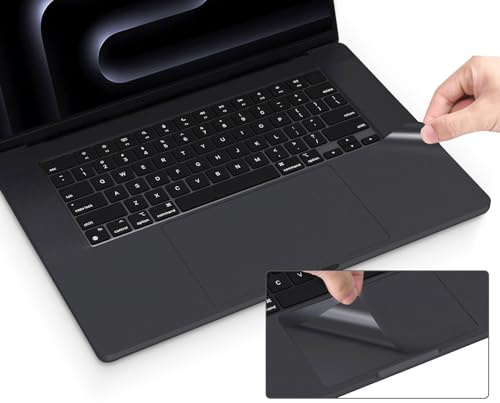 Palm Rest Cover Skin Compatible with Apple 2023 MacBook Pro 16 Inch M3 Pro Max chip A2991,MacBook Pro Laptop with M3 Pro/Max chip TrackPad Protector Skin Wrist Rest Protective Decals - Space Black