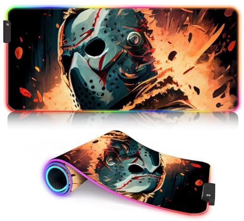 Tapis de Clavier pour Souris Laser/Optique Killer LED XL pour Souris et Clavier ROG Tapis de Souris Gamer étendu (80 x 30 x 0,3) cm Grand Tapis de Souris pour Ordinateur Portable, Bureau