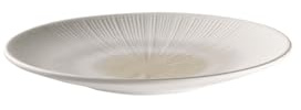 APS 85504 - Plato (melamina, 26 x 3 cm), color blanco y beige
