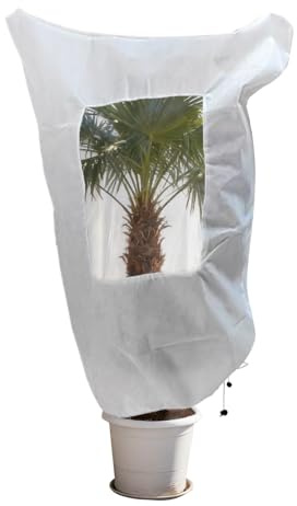 Protezione antigelo per piante, copertura antigelo per piante da giardino, con coulisse, per serra da giardino, aiuole, cespugli, rose, alberi, palme, agrumi, fico