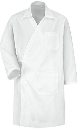 Red Kap unisex adult Butcher Wrap chefs jackets, White, X-Large US