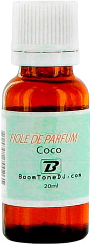 BoomToneDJ Flacon Duft Coco für Flüssigkeit Nebelmaschine/Nebel transparent 20 ml durchsichtig