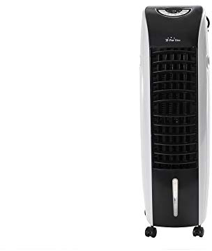 PUR LINE | Climatizador Evaporativo Bajo Consumo Panel Digital, Mando a Distancia, Oscilación Automática y Depósito 6 Litros – Humidificador y Purificador Compacto Espacios hasta 15m²