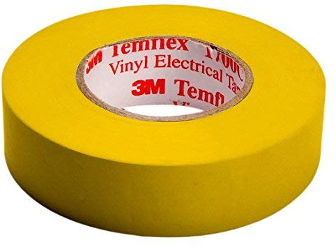 3M T1510 Temflex 1500 Vinyl Elektro-Isolierband, 15 mm x 10 m, 0,15 mm (5, Gelb)