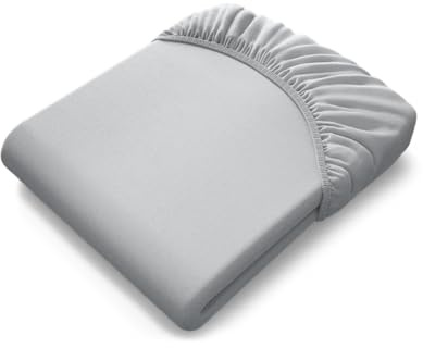 bett1 | Sábana Bajera Ajustable de Punto Jersey BODYGUARD® (90-100x220 cm; Gris) Proporciona un Suave Confort al Dormir Gracias a su Agradable sensación sobre la Piel y su Ajuste al colchón