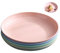 Unbreakable Dinner Plates, 4 Pcs - Reusable for Salad, Pasta, Party, Home - Microwave & Dishwasher Safe