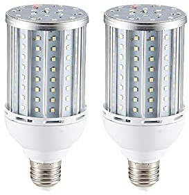 Frewqy 25w Corn Led Light Bulb, E27/E40/E14/B22 LED Bulbs, 110-277v 3000k/6000k, for Indoor Outdoor Garage Yard Driveway Storage Room Work Shop (Color : E40, Size : Warm Color 2)