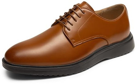 Bruno Marc Men's Oxfords Comfortable Shoes, Men's Lace-ups for Business and Wedding Shoes, Walking Lace-Up Shoes,Size 11,Brown,SBOX2402M