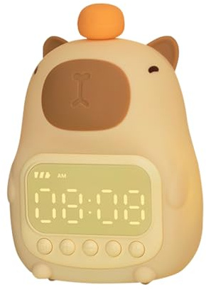 Generico Anche Della Capybara Night Light, Simpatico Orologio Da Risveglio Digitale, Lampada Da Allenamento Per Il Sonno Per Bambini | Adorabile Orologio Capybara Con Luce Delicata Per La C