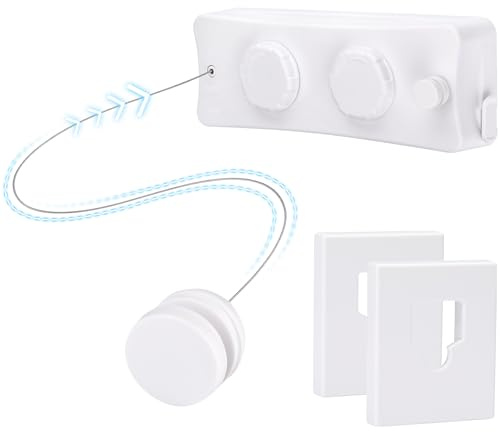 FORA Stendibiancheria da Parete Estensibile 10M - Doppia Corda Inox 2 ×5 m, Blocco Tensione, Portata Max 20 kg, Salvaspazio, Scocca ABS, Bianco