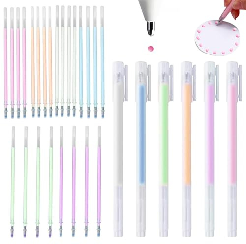 DONFORTLY 6er Set Flüssigkleber Stifte mit 24 Nachfüllminen – Schnell Trocknend, Präzise Spitze, Ergonomisches Design für DIY, Handwerk, Schule und Kunstprojekte