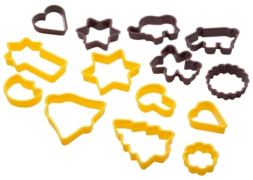 PEDRINI Linea Dolci TAGLIABISCOTTI PLASTICA, Giallo, Multicolore, 14 unità