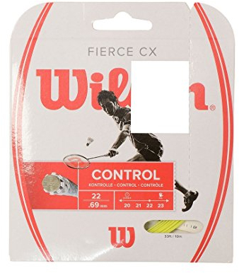 Wilson Badminton-Saite, Fierce CX, Multifilament, 10 Meter, Grün, 0,72 mm Dicke, WRR943400