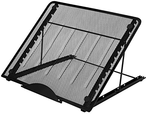 AGPTEK Soporte Portátil Ajustable de A3 tamaño Grande(12 Puntos de Ángulo), Ligero, Laptop Stand Antideslizante para Netbook, Macbook, iPad, Imagen Multifunción