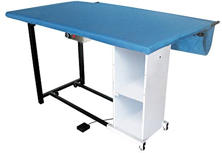 EOLO Table à Repasser Professionnelle Rectangulaire Chauffante 3 Moteurs Aspirants Linge Draps Régulation de Température roulettes Planche Stable Efficacité Energétique A++ TS08
