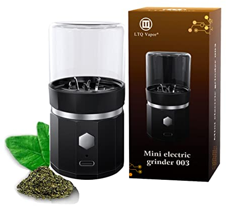 LTQ Vapor Electric Herb Grinder with a 70ml Big Capacity Glass Tube and 400 mAh Battery Typc-C Charging Electric Herb Hand-picked Grinder