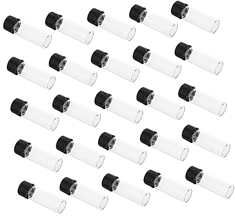 HAPINARY Lot de 25 Bouteilles en Verre Transparent de 4ml pour Huiles Essentielles, Légères et Résistantes avec Couvercle, Rechargeables, pour Voyage et Cosmétiques
