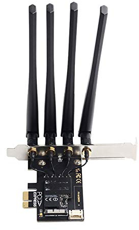 Eighosee PC BCM94360CD 1750Mbps WiFi Bluetooth 4.0 PCI-E Adaptador para MacOS Airdrop Handoff Continuity BCM94360 Tarjeta de red Wifi