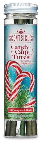 Scentsicles Bastoncini profumati natalizi, confezione da 6, foresta di bastoncini di zucchero