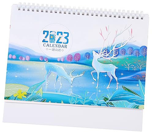PLAFOPE Dekorativer Tischkalender Kalender Für Home Office Schreibtischdekor Aus Hochwertigem Papier Mit Bedruckten Innenseiten Zum Markieren Von Daten Und Terminen