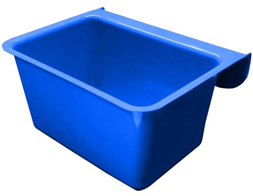 Horse A1 Manger Mountable Hook Over Feeder Livestock Feed Bucket Trough - Blue - 15 Litre