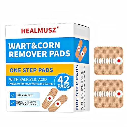 Wart Remover, 42pcs Verruca Treatment Corn Plasters for Kids Adults, Plantar Wart Treatment Patch for Hands Feet Face Fingers, Effective Deep Verruca Removal Pads Patches, Pain Relief Wart Plaster