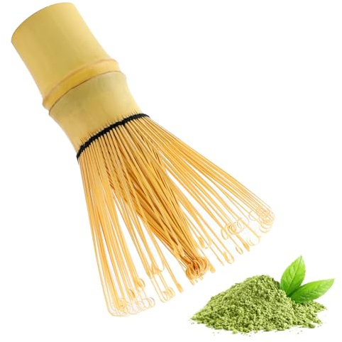 Fouet Matcha Bambou 100 Dents, Tradition Matcha Fouet, Matériau en Bambou Naturel Chasen, Convient pour la Cérémonie du thé