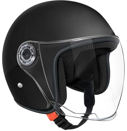 Large Motorcycle Helmet - Open Face Motorcycle Helmet - Protective Gear with Visor for Outdoor Riding Adventure Commuting Sportbike Scooter