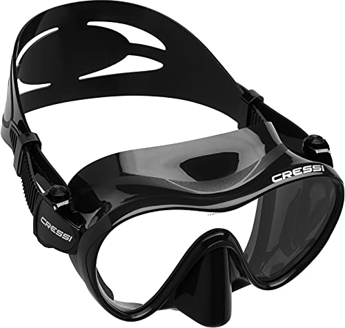 Cressi F1 subacqueo e Snorkeling Maschera Senza Cornice, Black - Black