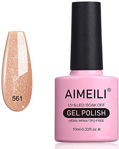AIMEILI Gel Nagellack Nude Braun Shimmer Jelly UV LED Transparent - (561) 10ml