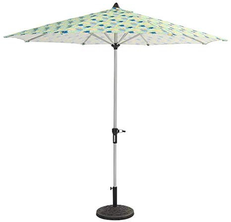 OWOHYG Sonnenschirm Gartenschirm Sonnenschirm 9' Strand Terrasse Poolschirm Outdoor Gartentischschirm Mit 8 Stabilen Streben & Aluminiumstange