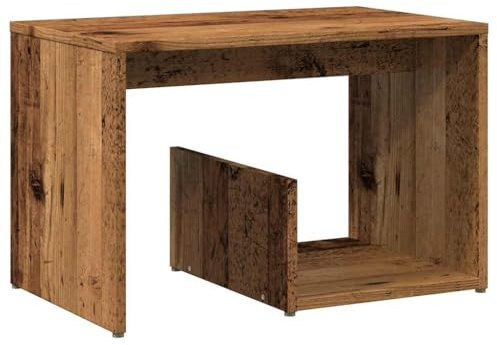 vidaXL Table d'appoint Vieux Bois 59x36x38 cm Bois d'ingénierie