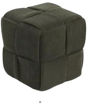 WJLYDM FußHocker Tisch Sofa Kreativer Fußhocker Ottomane Wechsel Haushaltsschuh Eingangsbank Halle Vintage Tuch Quadratischer Hocker Teemöbel FüR Wohnzimmer Schlafzimmer(L-Green)