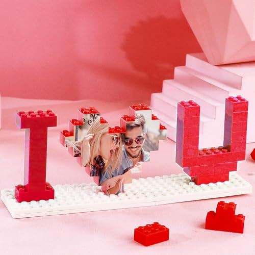 Custom Photo Puzzle Building Bricks Personalised Gifts for Women Men I Love You Building Blocks Home Decoration Valentines Anniversary Birthday Gifts for Him Her Girlfriend Boyfriend Couple