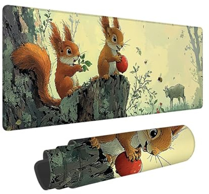 Tappetino per Mouse XXL 1400 x 600 x 3mm Tappetino Mouse Gaming Grande, Mousepad con Base in Gomma Antiscivolo, Tappeto per Tavolo da Gaming per Mouse e Tastiera, Accessori PC (animali orso) V-172