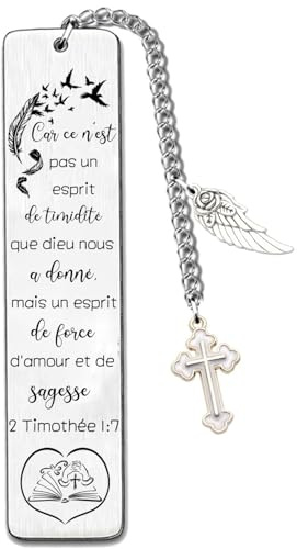 Marque-Page Chrétien,Signet Inspirant,Cadeau pour Communion et Confirmation,Cadeaux de baptême,Cadeau d'Anniversaire et Calendrier de l'Avent,Marque pages religieux pour femme et homme