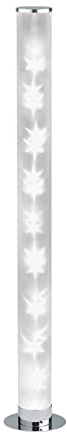Reality Leuchten LED Stehleuchte Rico R42811001, Kunststoff weiß,chromfarbig, inklusiv 4 Watt RGB LED mit Farbwechsel
