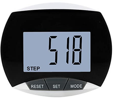 Rachlicy Step Counter 3D Walking Pedometer with Clip and Lanyard Accurate Step with Large Display Black