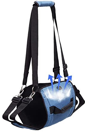 Goowafur Hundegeschirr Hinterbeinstütze - Verstellbarer Hundegurt für große Hunde, Beinstütze | Hundehebegeschirr für alte, behinderte, gelenkverletzte und gelähmte Hunde beim Gehen