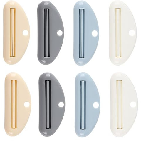 GVSS Lot de 8 Presse Tube Dentifrice 4 Couleurs, Organiseur de Salle de Bain,Pinces à Presser pour Tube de Dentifrice,Toothpaste Squeezer,Économise Tubes de Cosmétiques,Dentifrice,Crème pour Mains