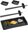 STOUCLA Plateau à sushi avec bols à sauce, assiettes à sushis japonais, vaisselle à sushi avec baguettes, set de vaisselle avec 2 paires de baguettes + 2 repose-baguettes, 2 assiettes + 2 assiettes à