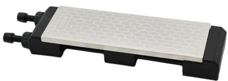Diamond Sharpening Stone Set with Adjustable Non-Slip Holder 8 Inch 400/1000 Grit Fine Double-Sided Plate Whetstone Knife Tools