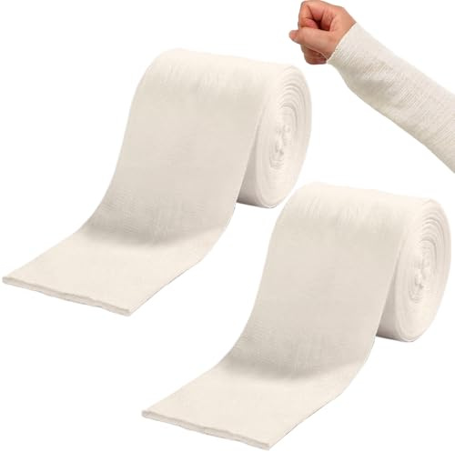 atnayo 2 Rolls 7.5 cm x 5 m Line Tubular Bandage, Elastic Tube Arm Bandage Sleeve for Small Limbs Wrist Elbow