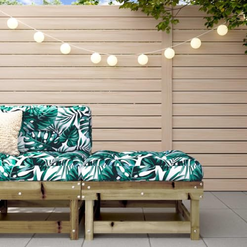 LoogCape Gartenhocker Kiefernholz Imprägniert, Outdoor Sitzhocker, Robuster Terrassenhocker, Vielseitiger Beistelltisch für Garten und Patio, 61x60,5x30 cm