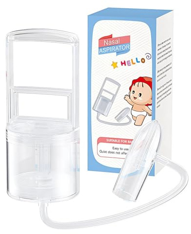 AEKZOX Aspirateur Nasal Manuel, Nettoyeur de Nez Portable, Pompe Nasale en Silicone Doux, Aspirateur Nasal Pratique pour Voyage