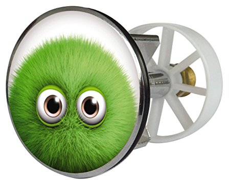 Waschbeckenstöpsel Design Monster Bobby | Abfluss-Stopfen aus Metall | Excenterstopfen | Abflussstöpsel | 38 – 40 mm | Stöpsel