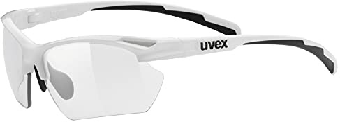 Uvex sportstyle 802 V small - Sportbrille für Damen und Herren - selbsttönend - beschlagfrei - white/smoke - one size