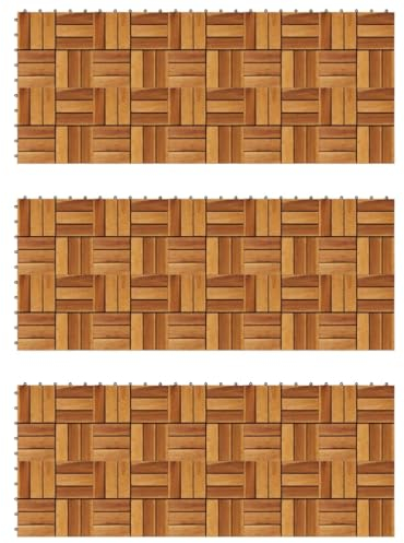 vidaXL 30x Akazie Terrassenfliesen 30x30cm Holzfliesen Klickfliesen Fliesen