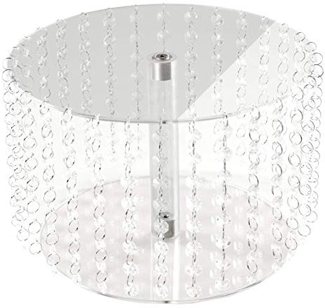 Manschin Laserdesign Acryl Tortenständer Rund Hochzeit einzelne Etagen Etagere Geburtstag Alu Ø 28 cm Durchmesser (Höhe 20 cm)